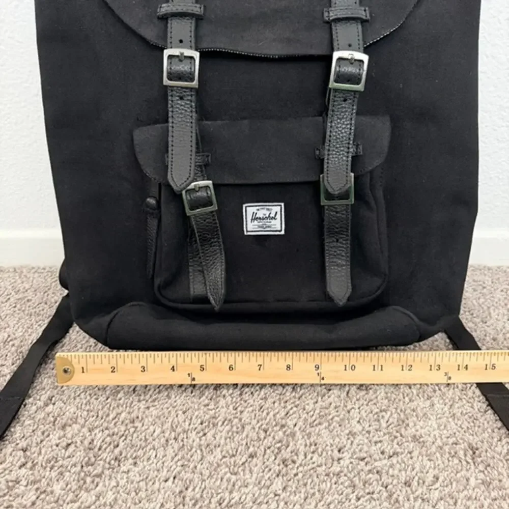 Herschel Supply Co Brand Black Backpack Classic Heavyweight Custom Cotton Canvas
